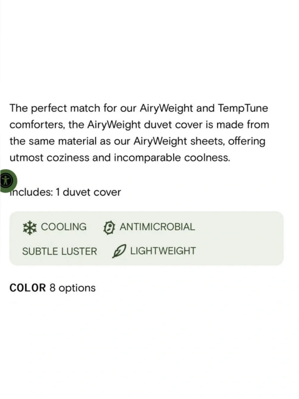New $175 SIJO AiryWeight Eucalyptus Tencel Duvet Cover K/CAL K White
